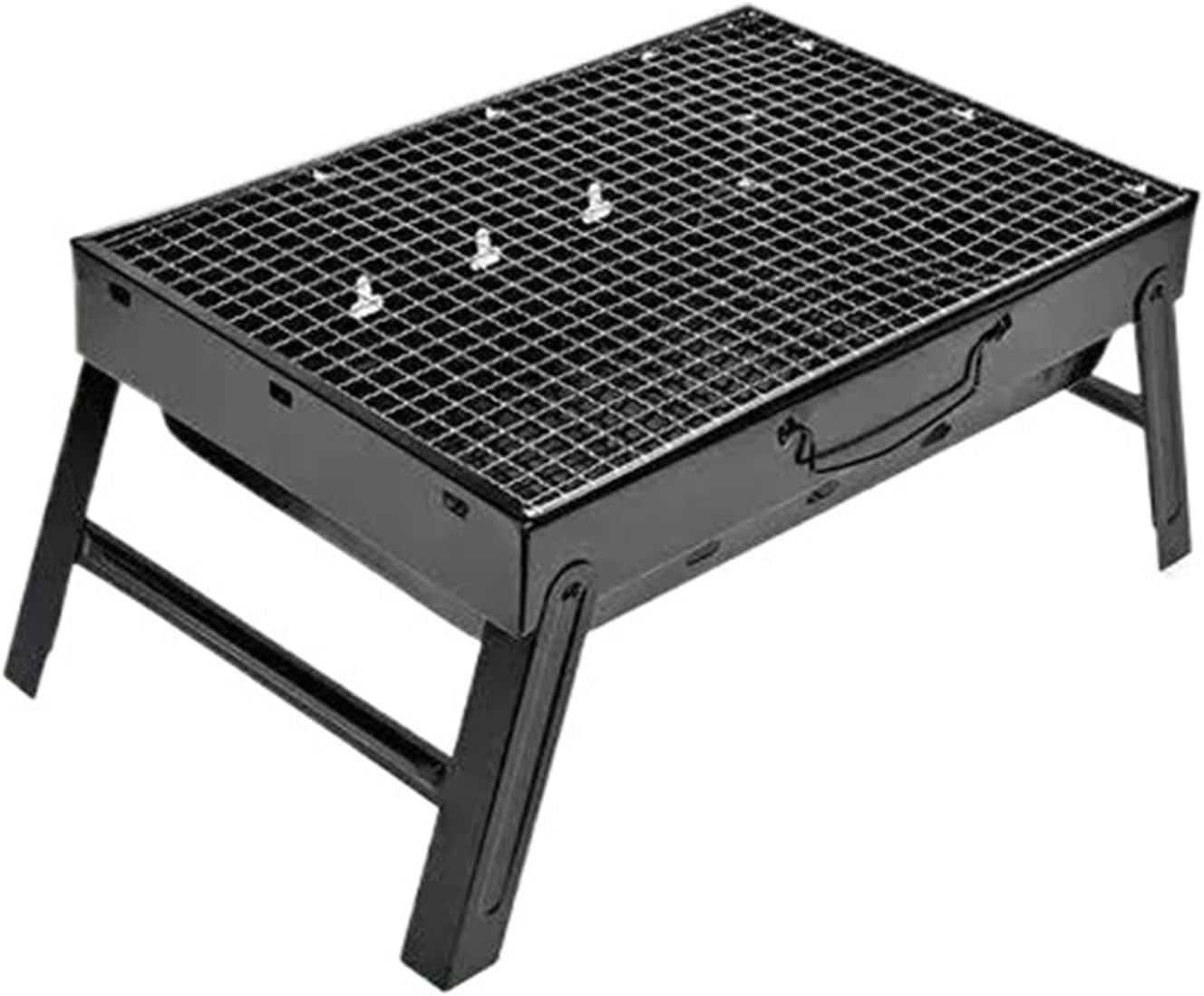 Portable BBQ Charcoal Grill Stainless Steel Small Mini Tool Kit Outdoor Cooking Camping Picnic Beach