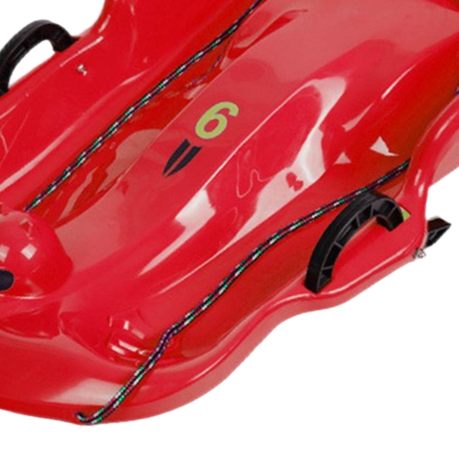 Luge Double Humain Luge de Neige Poignée Cordon Freins Siège Double PETG Adapté Aux Enfants Balades Jardin Loisirs Hiver Fêtes