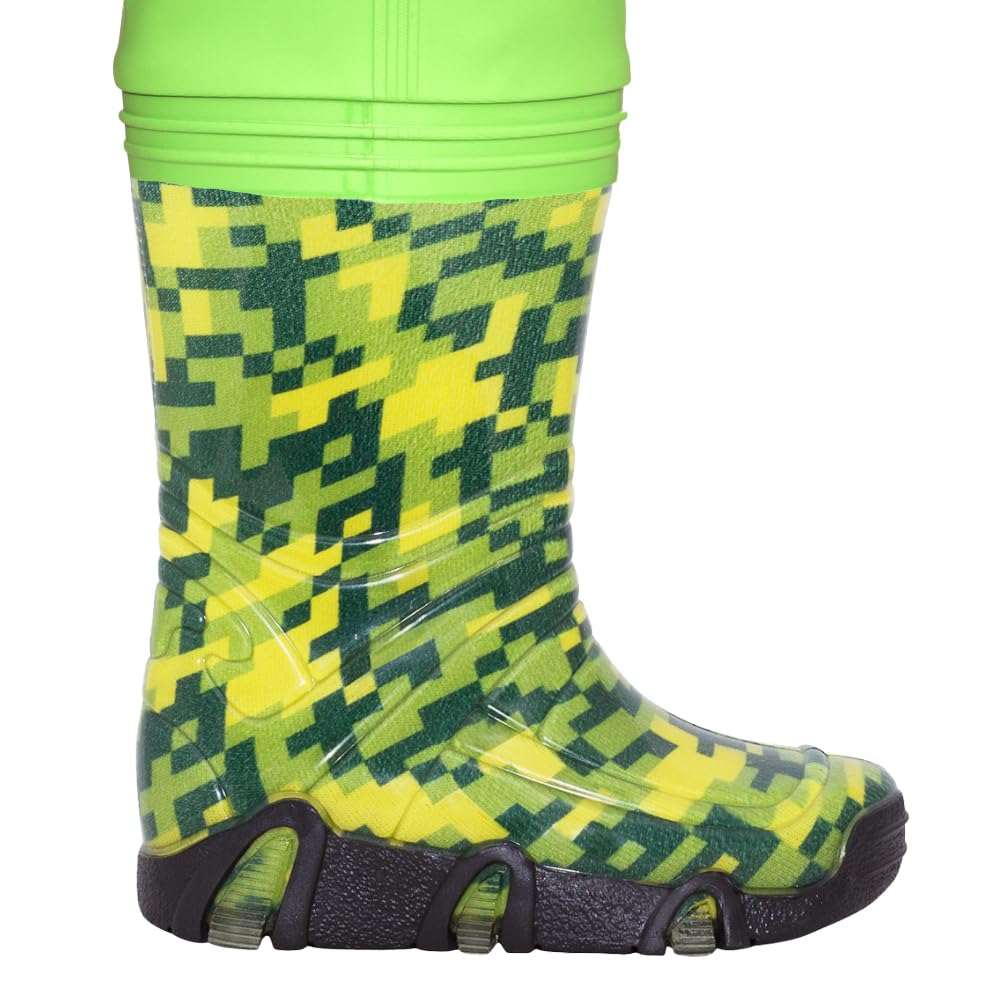 Kinderwathose, Jugendliche Kinder Brust Wathose, – Modelle, CRAFT, GRAU TARNUNG, SPIDER verstellbare Taille, langlebige Hosenträger, Nexus-Schnalle, Anglerhose für Kinder 21-36 EU
