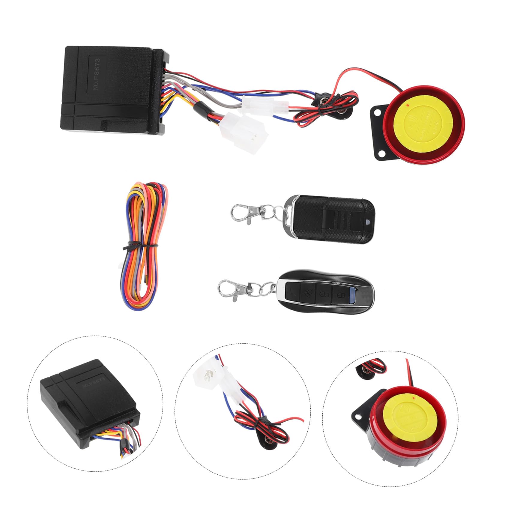 POPETPOP Kit Allarme Antifurto per Moto con Avviamento Remoto e Sensore di Vibrazione ad Alta Sensibilità, Installazione Facile