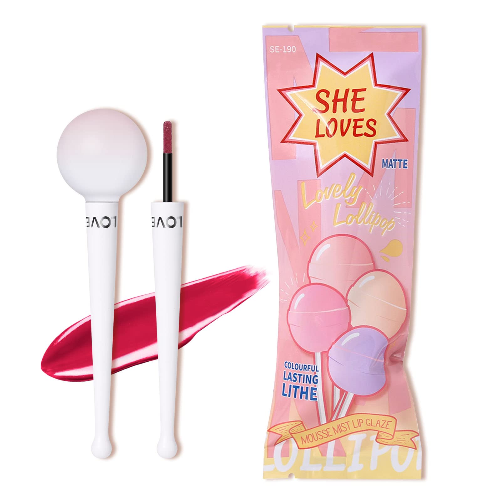 Photo 1 of 3 PACK KISSIO Lip Gloss,Matte Lip Gloss for Christmas,,Waterproof and Long Lasting,Smooth,Cute Lip Stick,Non Dry,Cruelty Free,8ml(01#Dragon Fruit)