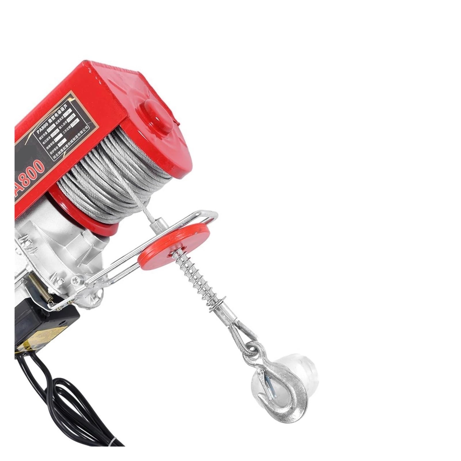 Paranco Elettrico PA800 20M Gru Di Sollevamento Argano 400kg 800kg Capacità 20m Altezza Cablata 1.3KW Motore 220V Potenza Paranco Elettrico Telecomandato Argani