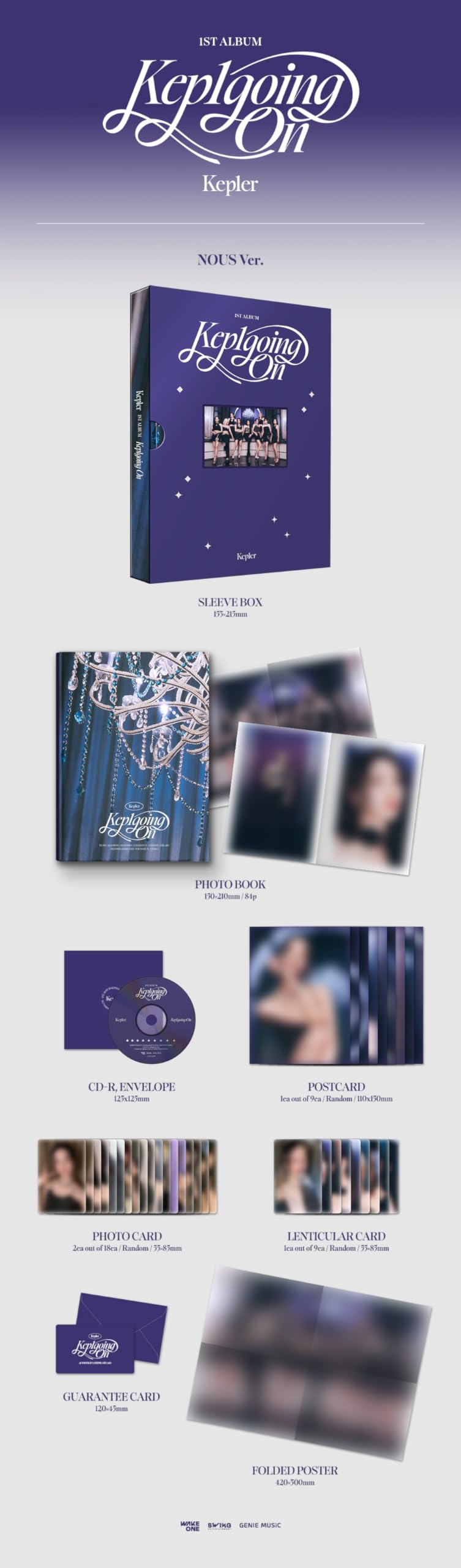 Kep1er Kep1going On Album [Scene + Nous (2 ver.) Full Set]+Pre Order Benefits+BolsVos Exclusive K-POP Inspired Digital Merches