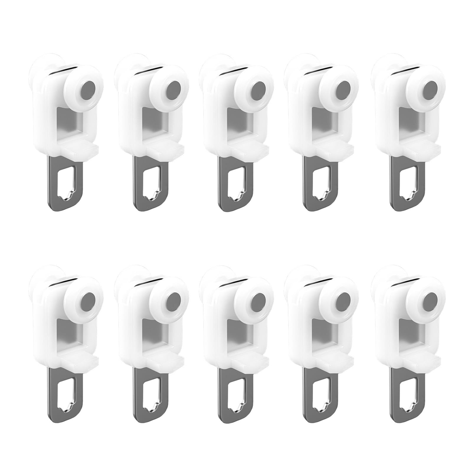 Heavy Duty Curtain Rail Rollers Silent Gliders & Hooks For Ceiling Tracks, High Load Capacity Roller Wheels Premium Curtain Rail Accessories ROLLERS ONLY Not Full Rail(10 PCS)