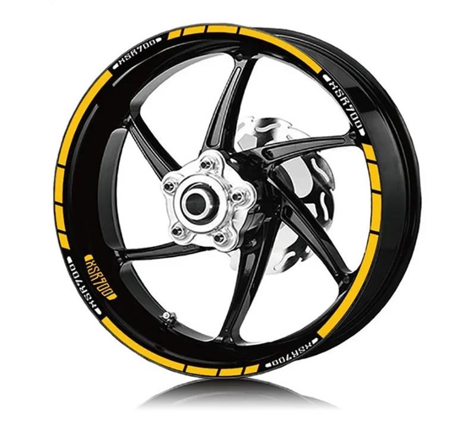 Motorcycle for Yamaha XSR700 XSR900 XSR 700/900 Wheel Decal Stickers Stripes Reflective Waterproof Kit Decorative(Color2)