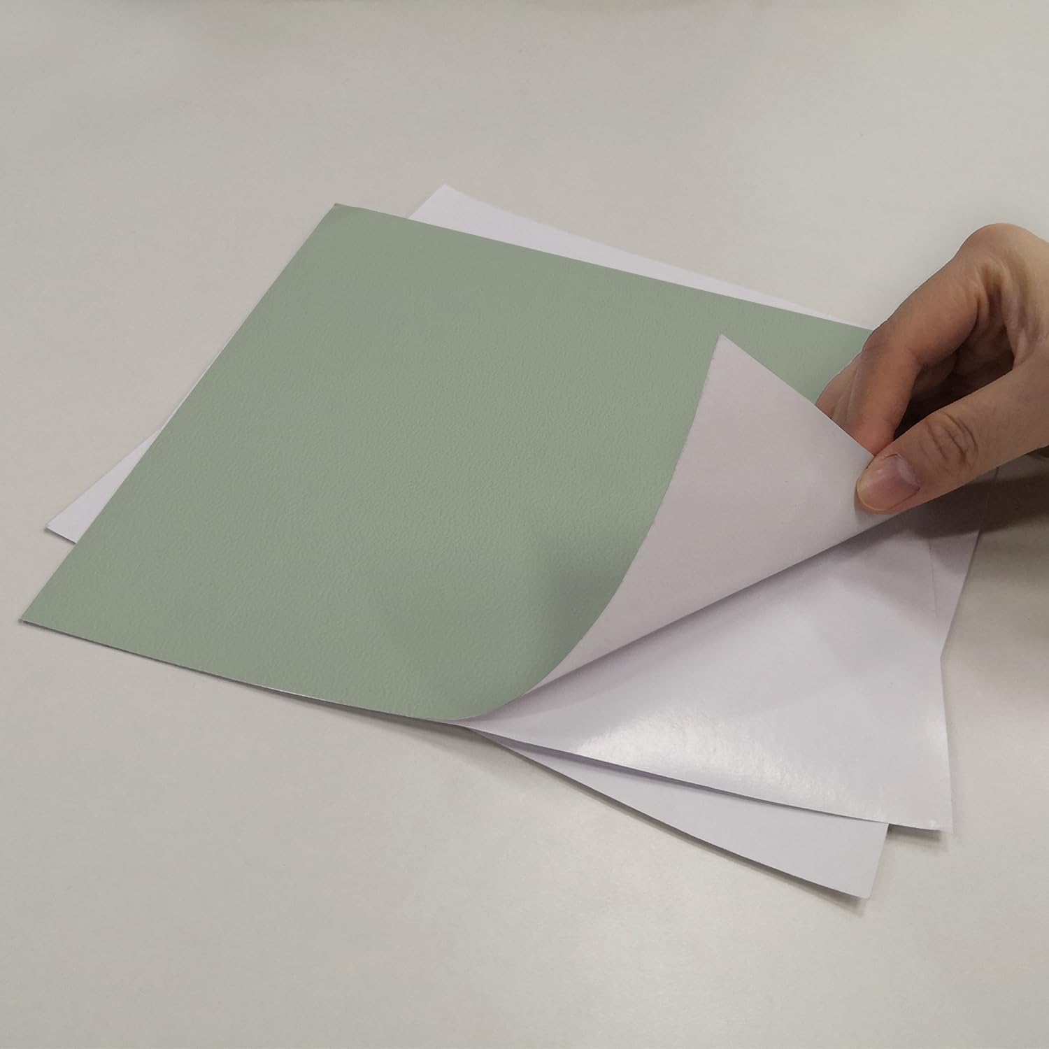 25 Adesivi Per Piastrelle Alwayspon 20x20cm, Verde Salvia, Autoadesivi In Vinile, Per Cucina E Bagno, Impermeabili E Rimovibili