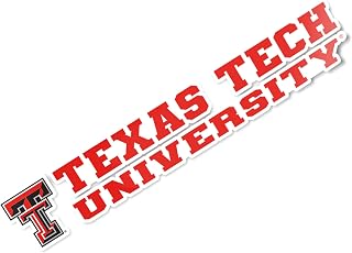 Desert Cactus Texas Tech University Sticker TTU Red Raiders Name Logo Vinyl Decal Laptop Water Bottle Car Scrapbook (8 Inch Sticker)