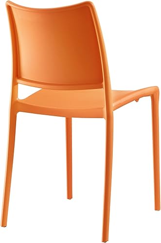Miniatura 4 de Modway EEI-1703 MO- Hipster - Silla apilable de plástico moldeado moderno y contemporáneo, color naranja Naranja,Verde,Blanco
