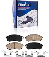 Vista 6 de Detroit Axle - Kit de Frenos para Infiniti I35 Nissan Maxima Rotores de Freno Perforados y Ranurados Pastillas Frenos Cerámica Reemplazo Delantero
