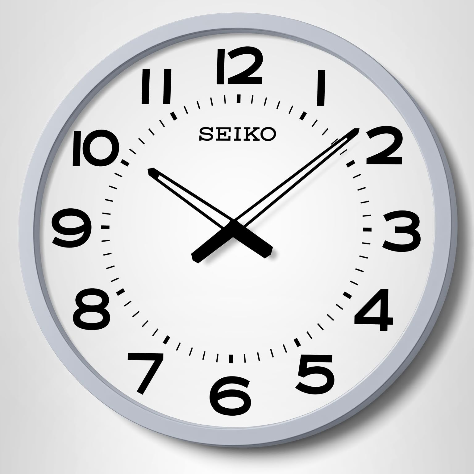 Amazon.com: SEIKO QXA563SLH Large Wall Clock, Silver, 29 Inch