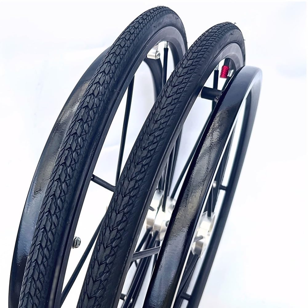 24 x 1 Rueda Trasera para Sillas de Ruedas, 24 Pulgadas Ruedas de Repuesto para Sillas de Ruedas Deportivas, Neumáticos Reemplazables, con Cojinete de 1/2" (1 Juego de 2)