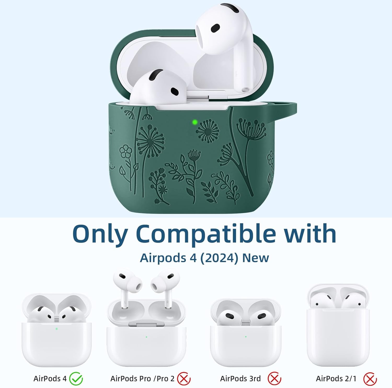 حافظة حماية من يوبيك لسماعات ايربودز ابل الجيل 4، غطاء مصنوع م... - view 3