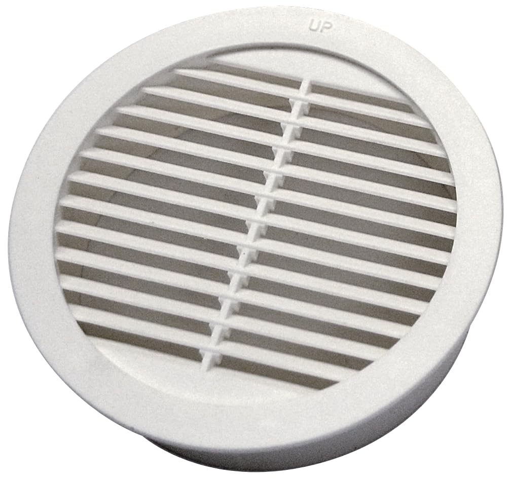 Grille de ventilation en résine anti-condensation pour soffite blanc 4-Pack