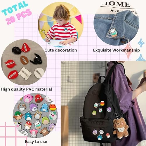 20 Pcs Cute Pins For Backpack Pins Aesthetic Brooch Pin Badges Cartoons For Clothing Bags Jackets Clothes Jeans Hats Decor Accessories Supplies Diy Crafts Party Decoration Pin Set Bulk Teen Boy Girl #TOP1
