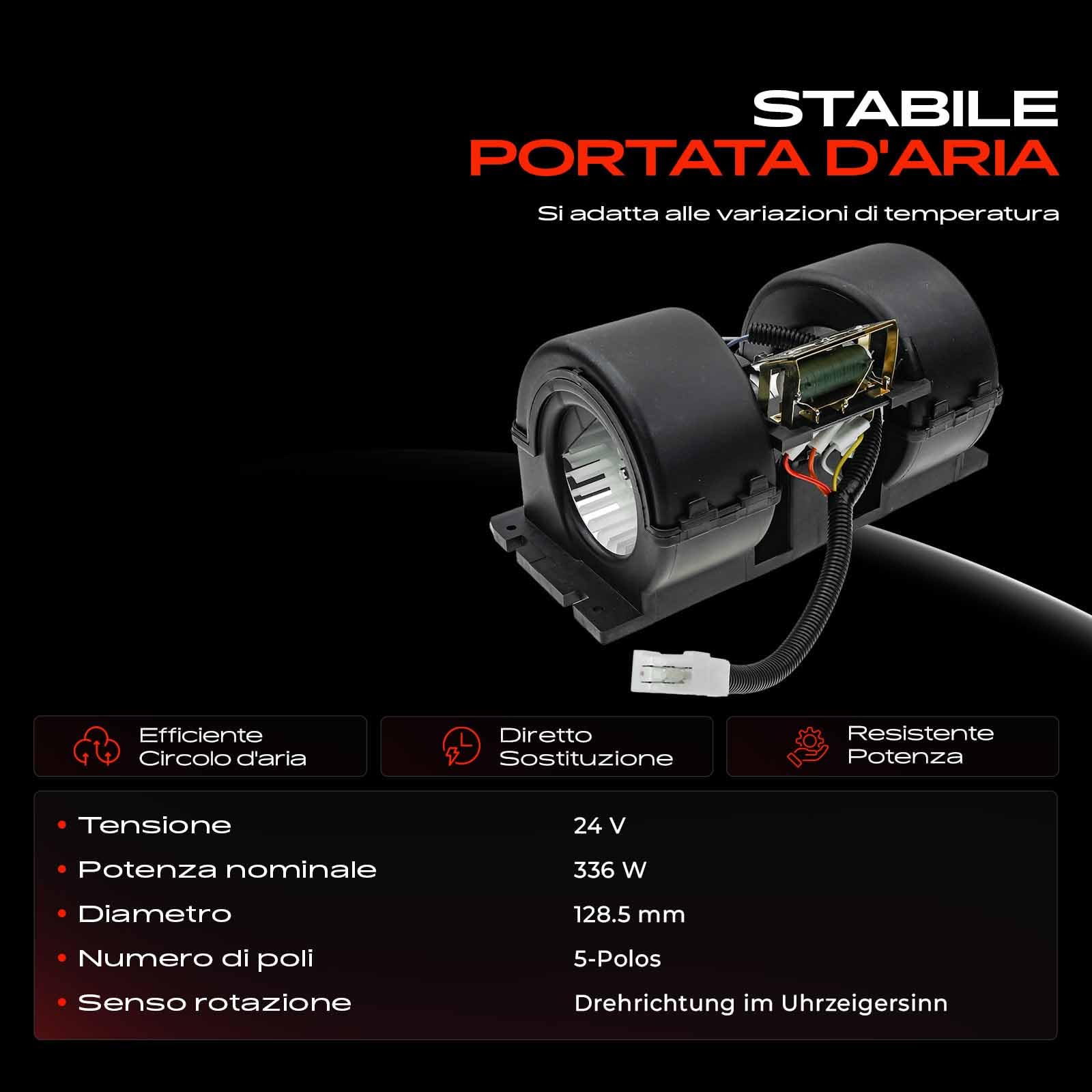 Frankberg Motore del ventilatore Ventilatore del riscaldamento Compatibile con Rexton W/Rexton Rexton/Rexton II GAB Replace# 6921008A20,LFh1701