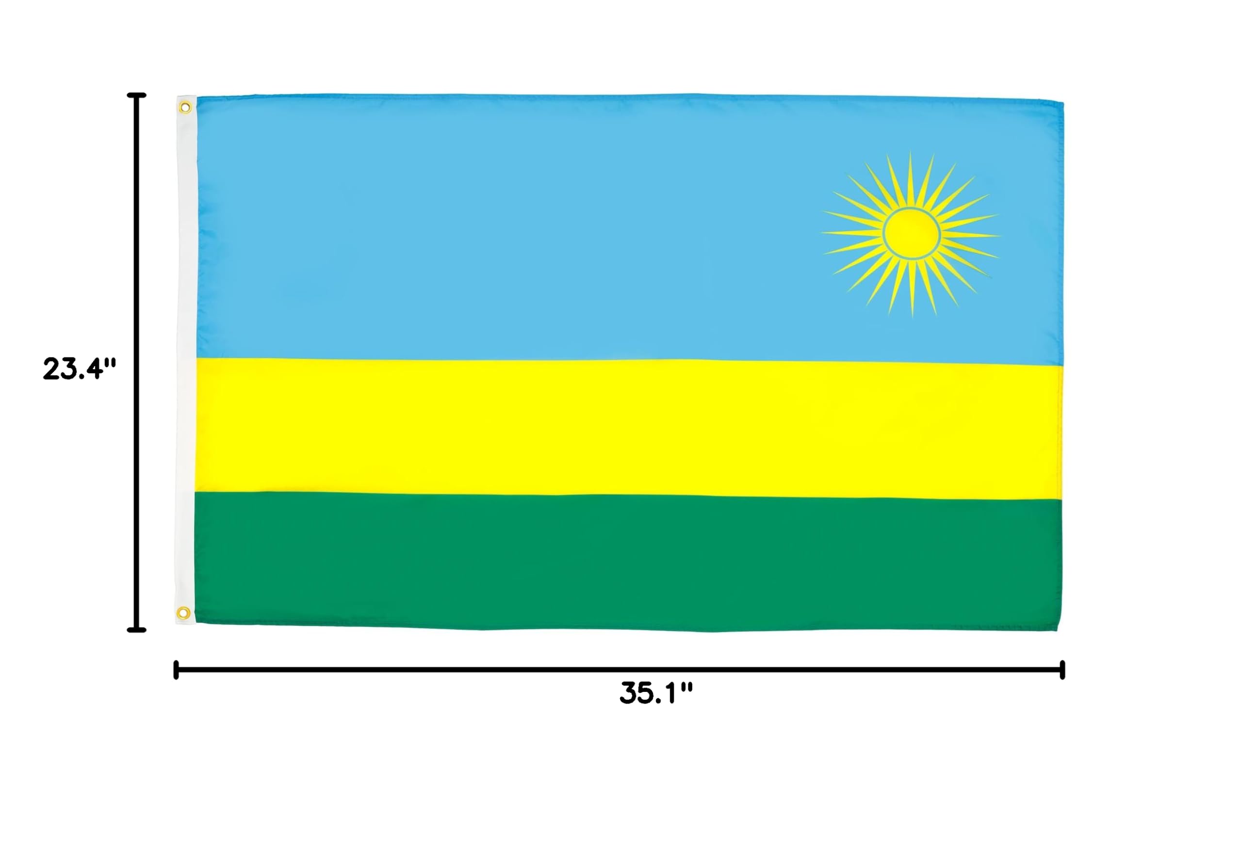 AZ FLAG - Sierra Leone Flag - 2x3 Ft - 100D Polyester Sierra Leonese Banner with Two Metal Grommets - Fade Resistant - Vivid Colors - 2' x 3' Feet - 90x60 Cm — view 164