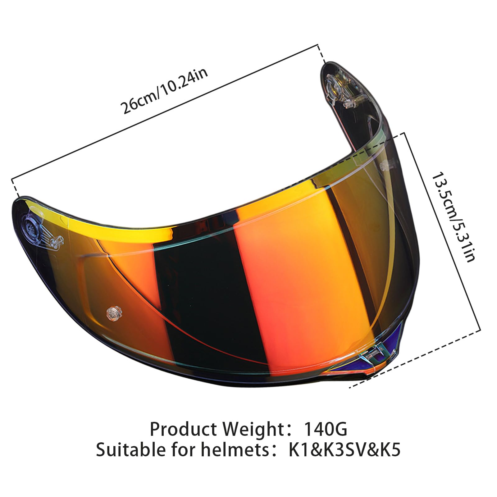 Visiera di Ricambio per Casco adatta per AGV K1 K3SV K5, Visiera per Casco Integrale Resistente ai Raggi UV, Antiappannamento e Antigraffio Visiera per Casco da Moto Lenti per Casco Visiera Protettiva