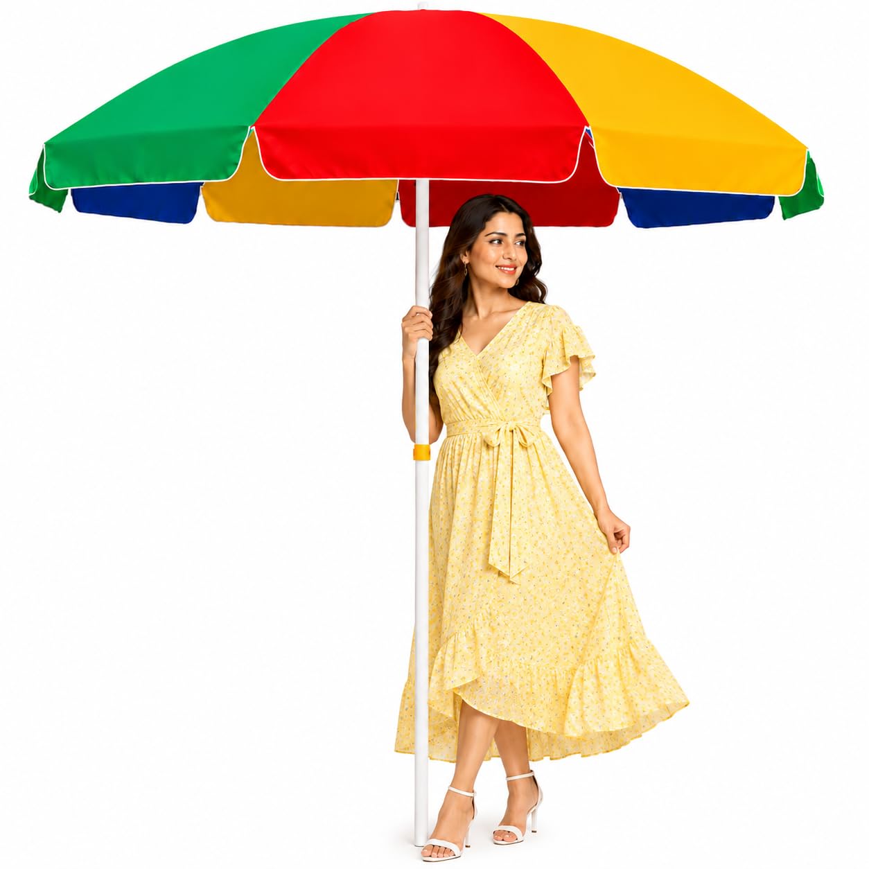 Garden Umbrella 7FT Portable Shade Outdoor Umbrella Garden Umbrella Lawn Use Garden Canopy Backyard Use Balcony Use Farmhouse Use (Multicolor)-image-31