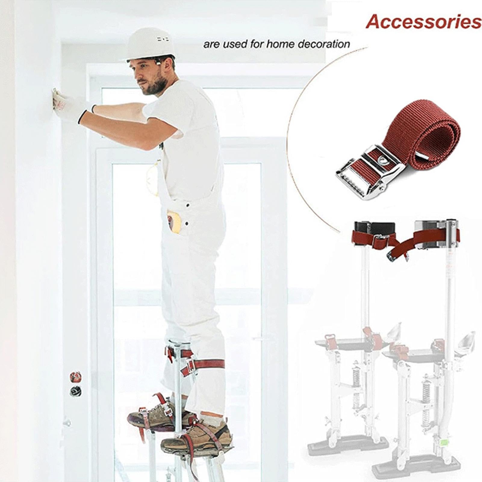 Kit de correas de pierna para zancos de yeso, correas ajustables con hebilla, 2 piezas de accesorios para zancos | Cómodas correas de repuesto para pies, kit de fijación segura de piernas para