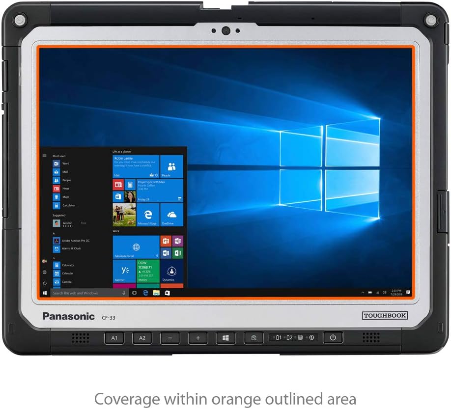 BoxWave Screen Protector Compatible with Panasonic Toughbook 33 (CF-33) - ClearTouch Crystal (2-Pack), HD Film Skin - Shields from Scratches