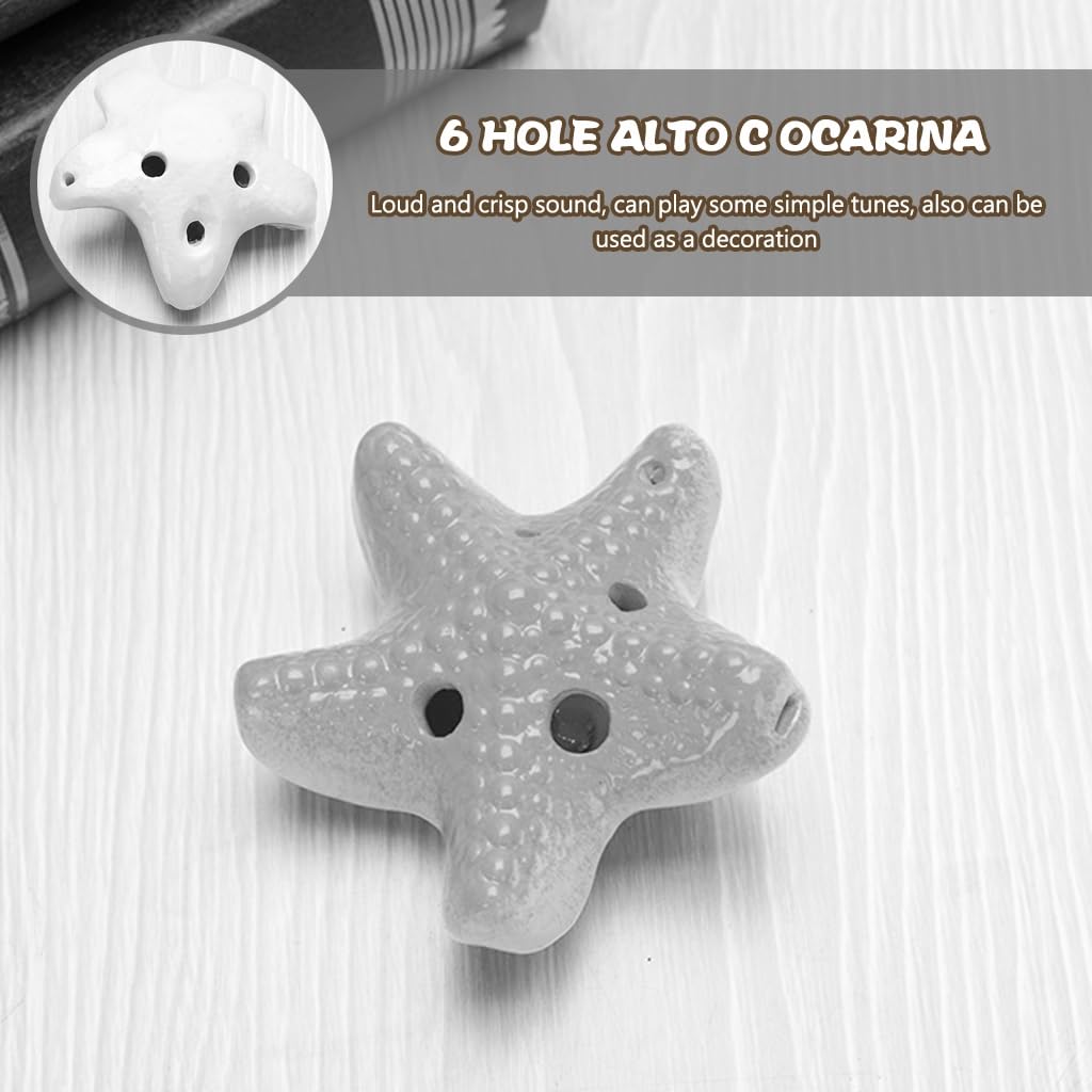 ocarina, Strumento for flauto contralto in Do a 6 fori for esercitazioni scolastiche, ornamenti/regali di compleanno(Blue)
