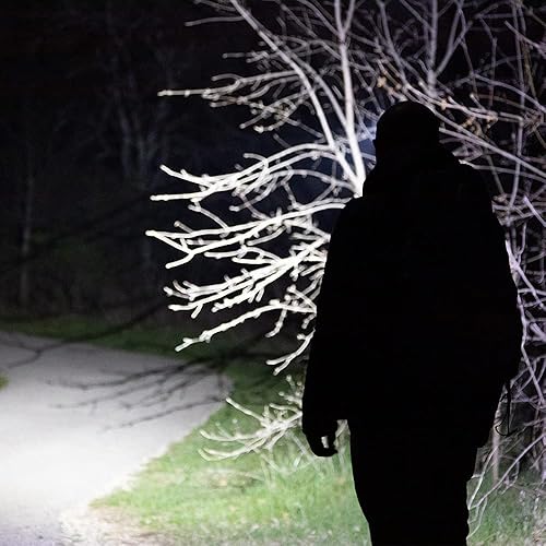 Miniatura 8 de Blackfire - Klein Tools Outdoors - Linterna frontal LED recargable de apagado automático, BBM6048, luz de inundación, 3 modos, para uso al aire