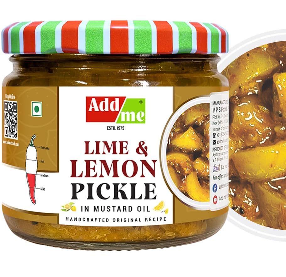 Add me Homemade Lime Lemon Pickle in Fresh Mustard Oil 300 gm | gal gal ka achar Mother Made chatpata Lemon nimbu ka achaar Lime Pickles 300g Ready to eat Vintage Recipe (B0CGDZVS1J) Amazon Price History, Amazon Price Tracker