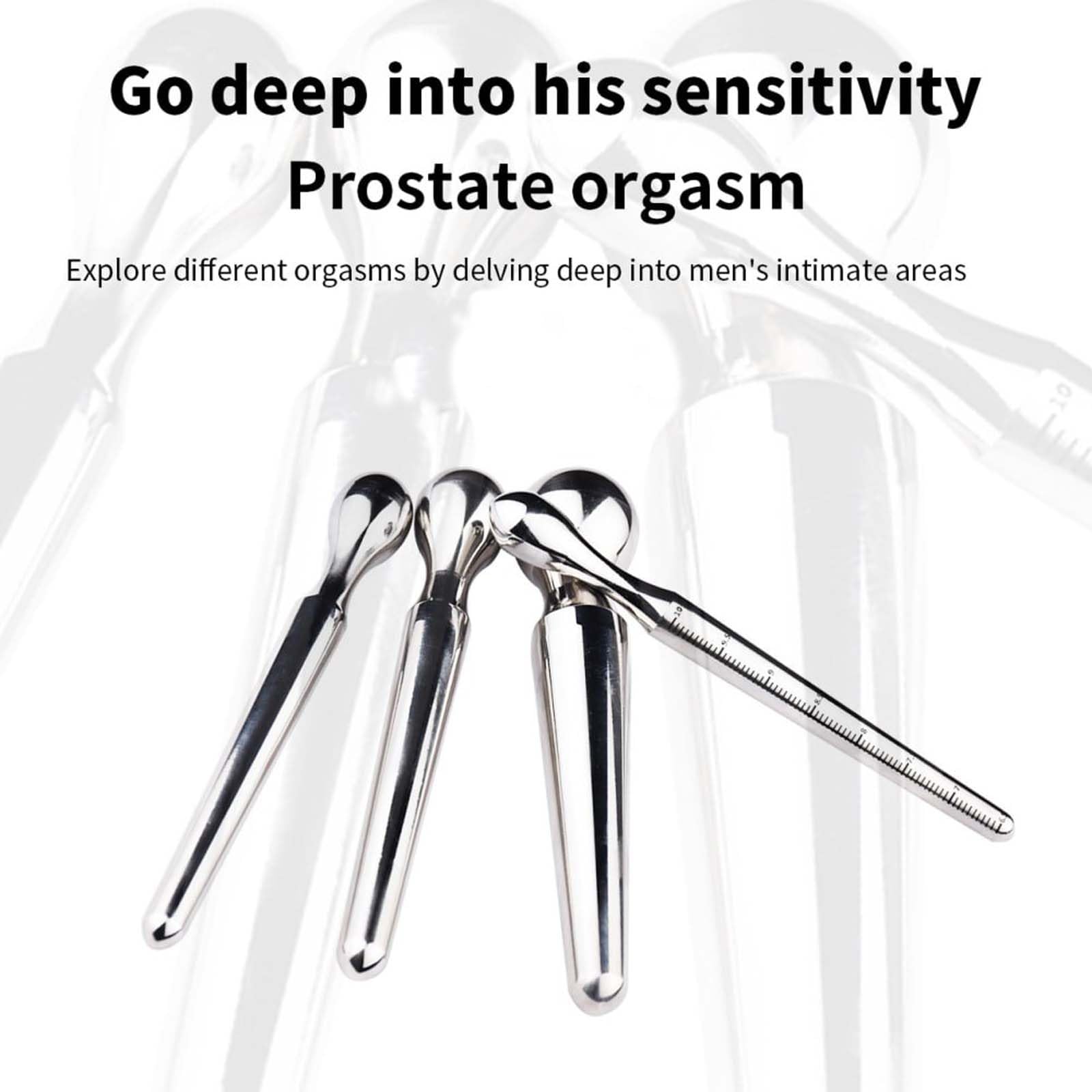 Set plug uretrale maschile – Suoni uretrali a testa a goccia. plug per pene e bastoncino da masturbazione. estensore uretrale per piacere maschile (Set da quattro pezzi)
