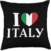 Vista 5 de Italy Apparel Co I Love Italy Heart - Almohada con diseño de bandera italiana, 16 x 16 pulgadas, multicolor