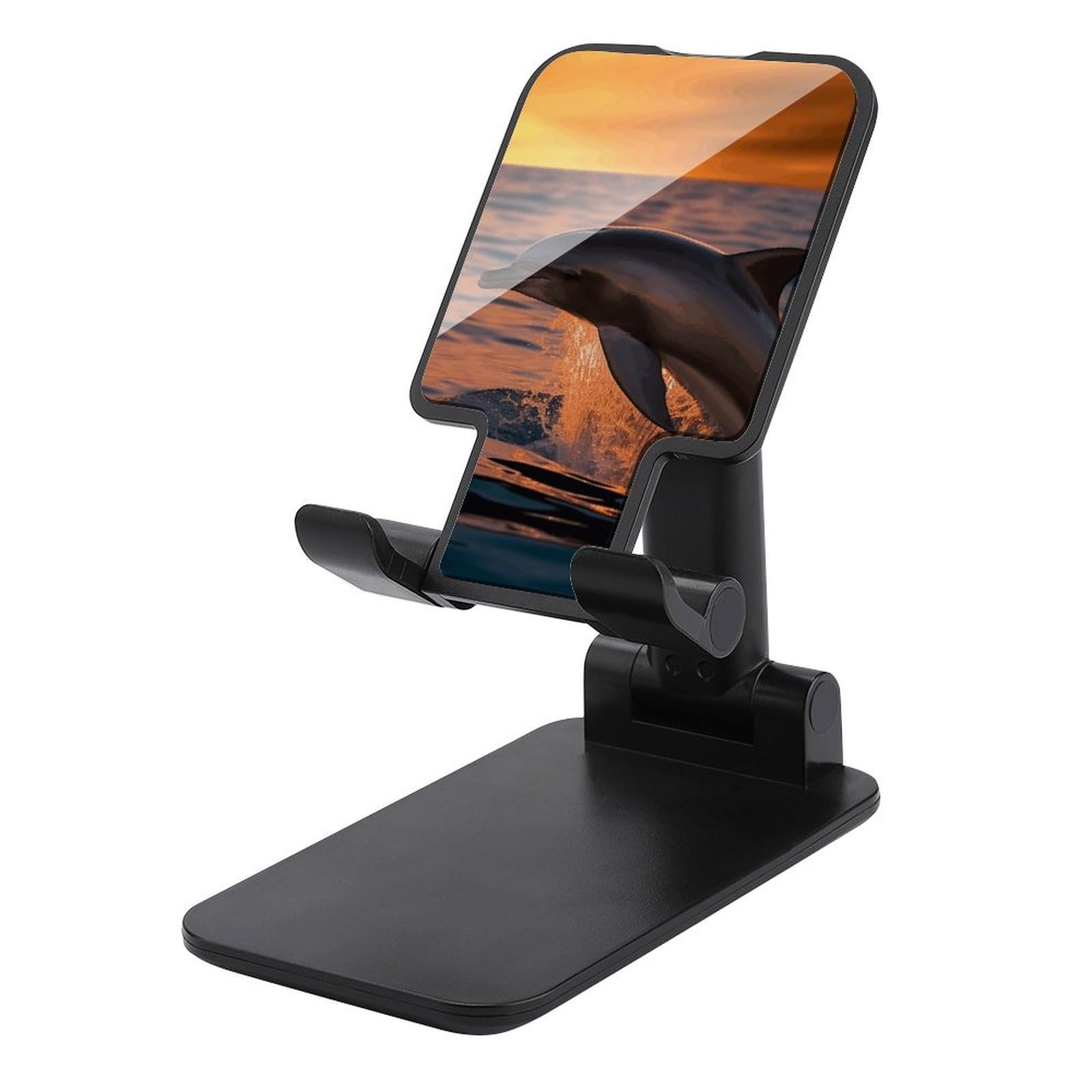 Support de téléphone inclinable motif Dauphin avec base stable pour bureau et maison
