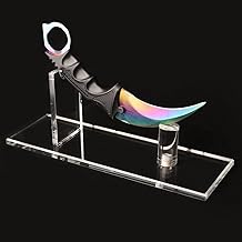 WANLIAN knife stand ,Knife display stand, acrylic knife display stand, collectible knife display stand, knife collection display stand, for single knife hut home decoration (transparent 1 pack)