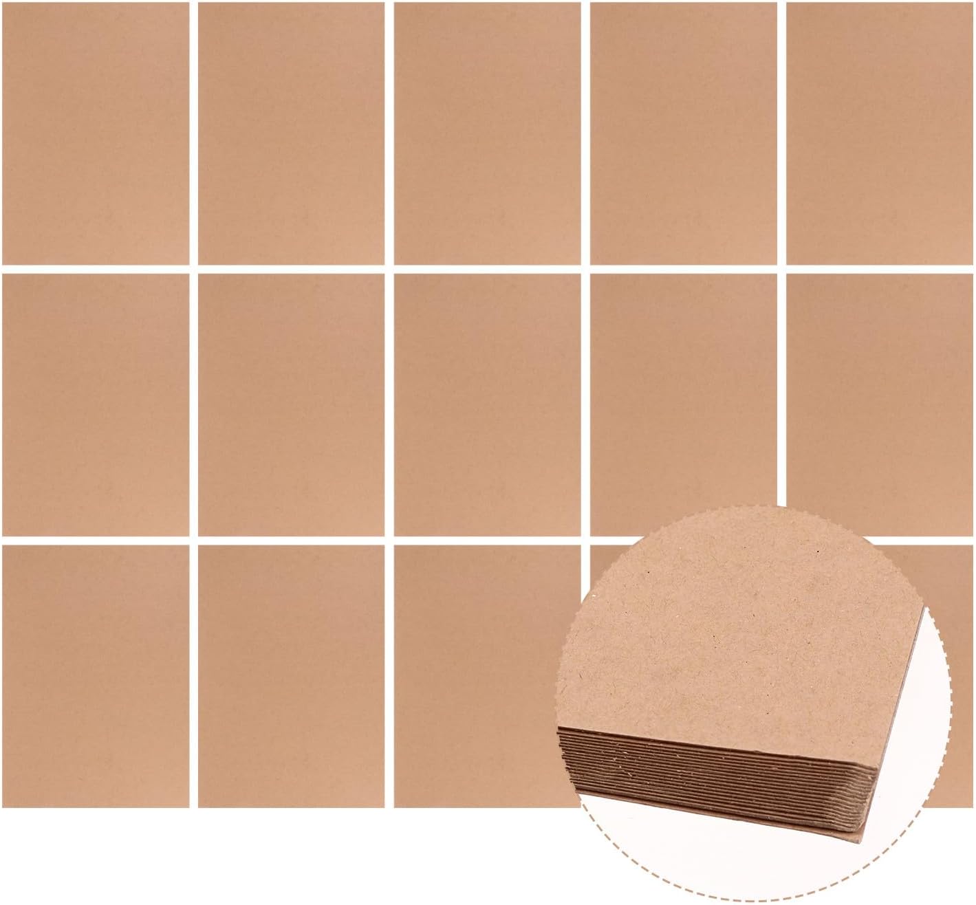 jojofuny 20 Sheets A3 Kraft Cardboard 400g Thick DIY Paper Sheets for Crafts and Packaging, Sturdy Kraft Paper Board for Art Projects and Wrapping