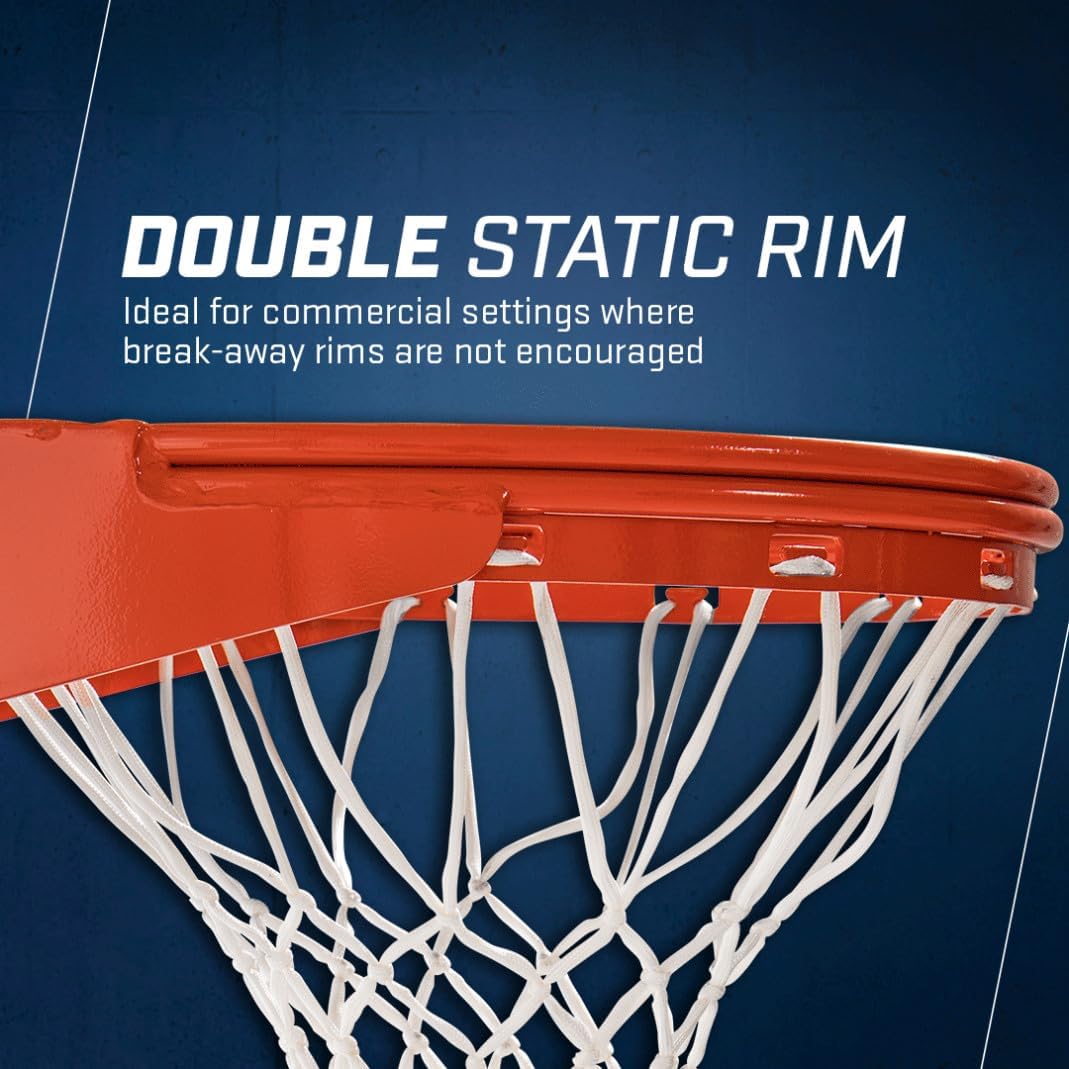 Goalsetter Double Ring Static Basketball Rim Includes Mounting Hardware and Nylon Net,Orange