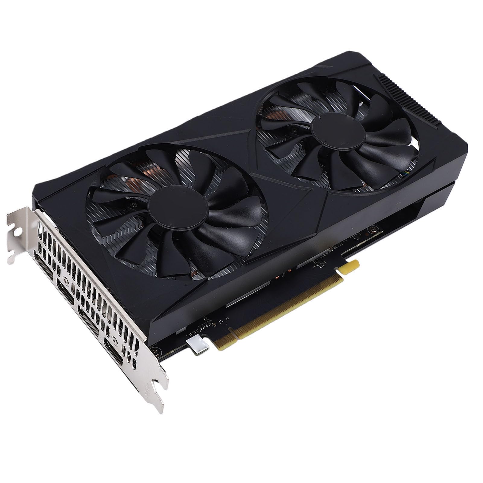 Luqeeg Karta Graficzna do Gier, 6 GB Gddr6 192-bitowy Pcie 3.0 X16, Podwójny Wentylator Chłodzący z Ray Tracing i Ai Super Sampling dla Gier PC i Rozrywki Multimedialnej.