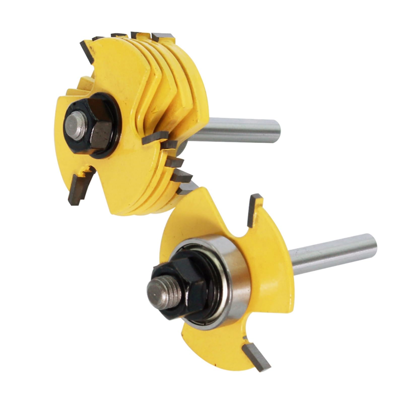2 sztuk 1/4 "6mm Shank 6 sztuka frez do rowków 3 skrzydło zestaw bitów do frezowania dłuto do obróbki drewna narzędzie do cięcia czopów do narzędzia do obróbki drewna(6mm Shank)