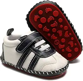 Tênis de caminhada infantil com sola de borracha para bebês meninos meninas couro sintético sola de borracha primeiros passos infantil desenho animado chinelos berços