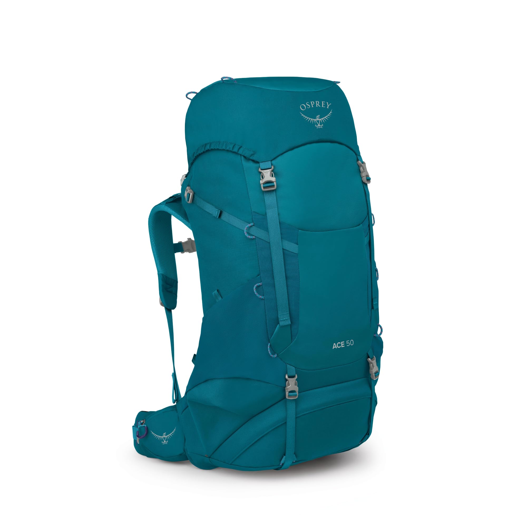 Osprey Ace Mochila de trekking infantil, 50L, Blue Spikemoss/Deep Peyto