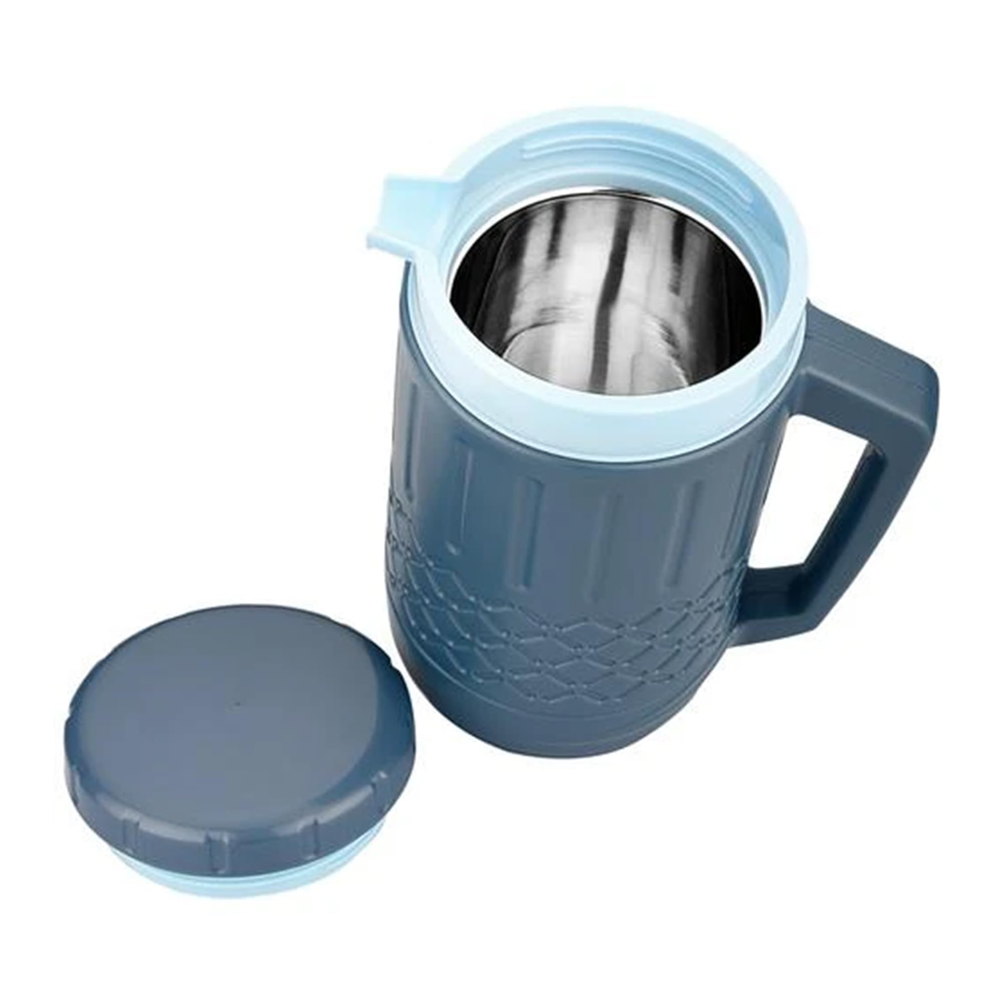 IDEAL PRIME Airtight BPA Free Plastic Inner Stainless Steel Insulated Thermos 1200 ml Durable Thermoware Kettle Water Jug Hot&Cold Tea Pot Pitcher for Home Office Color Assorted Pack of 1 1