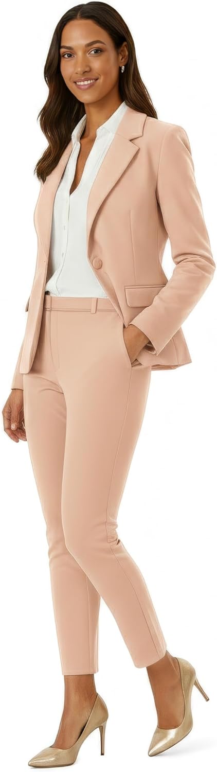 Marycrafts Women’s Two Piece Suits – Business Blazer Pant Suit Set, Professional Work Outfit for Office - Image 2
