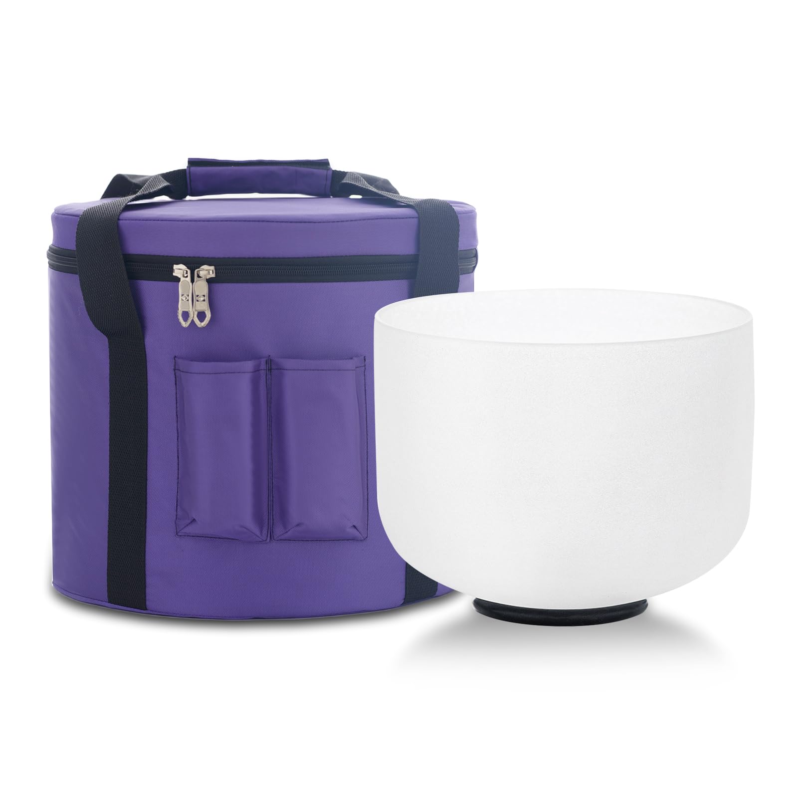 KVKA 432hz Singing Bowls C Note Root Chakra Crystal Singing Bowl 12 Inch With Carrying Case