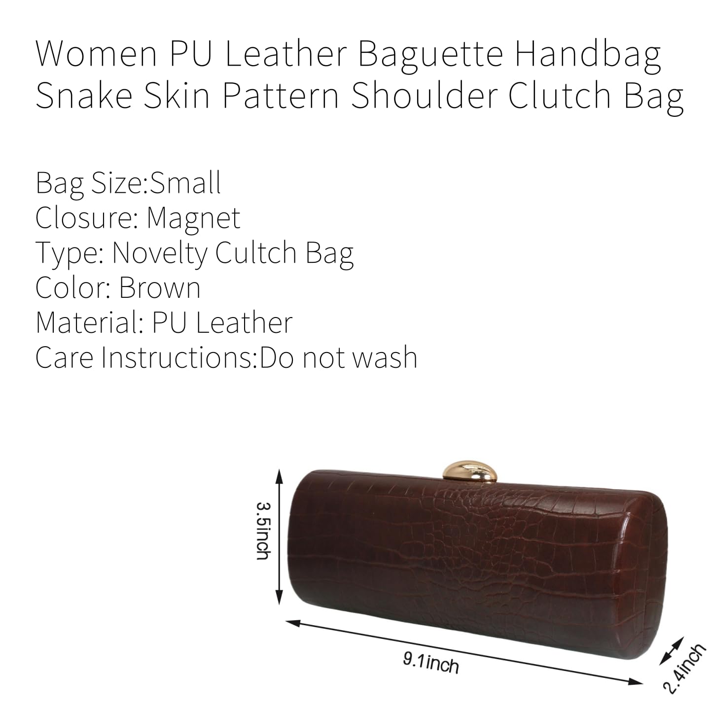 Bolso de mano largo de piel sintética para mujer, con patrón de cocodrilo, para fiesta casual
