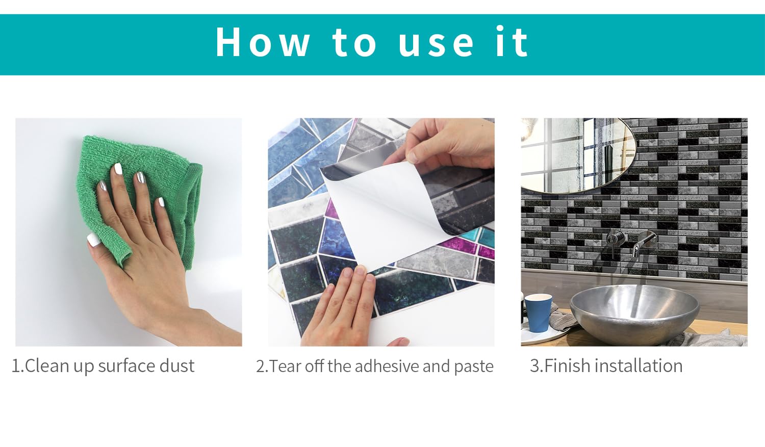 Adesivo Decorativo Per Pareti - Bordo Autoadesivo Rimovibile 10x200 Cm - Foto 10