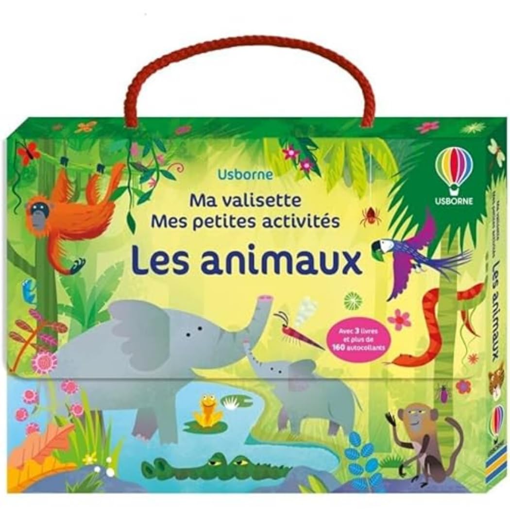 Les animaux - Ma valisette Mes petites activités - Dès 3 ans: Avec 3 livres et plus de 160 autocollants