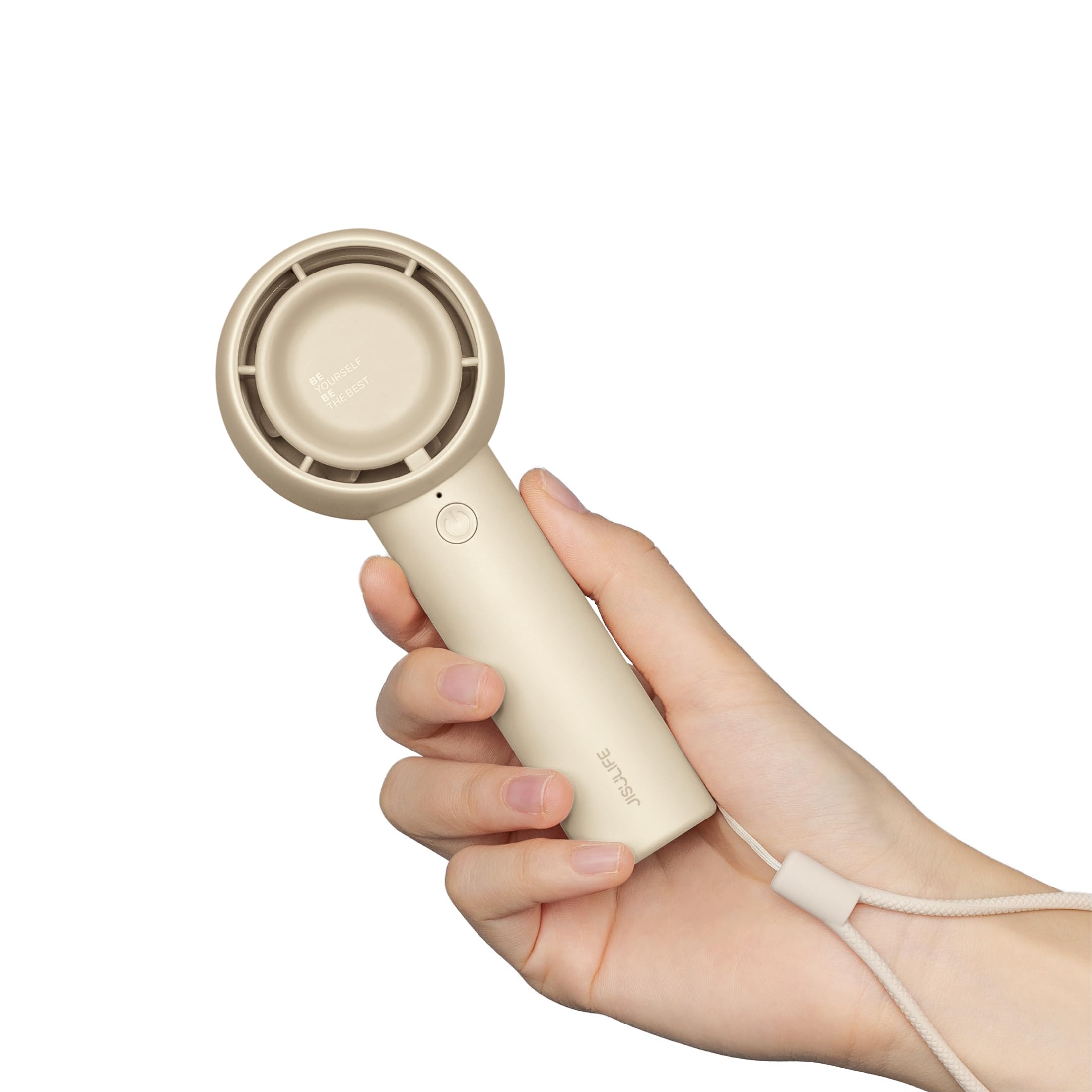 JISULIFE Mini Portable Fan-Bladeless Safe Design, Powerful Turbo Handheld Fan with 3 Speeds, USB Rechargeable, Small Pocket Design for Travel/Lash, Gifts For Girls/Women