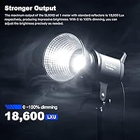 Vista 5 de Godox Luz de video LED SL60IIID, 60Ws versión blanca 5600K Iluminación de salida convincente con montaje Bowens, CRI 96+TLCI97+para grabación