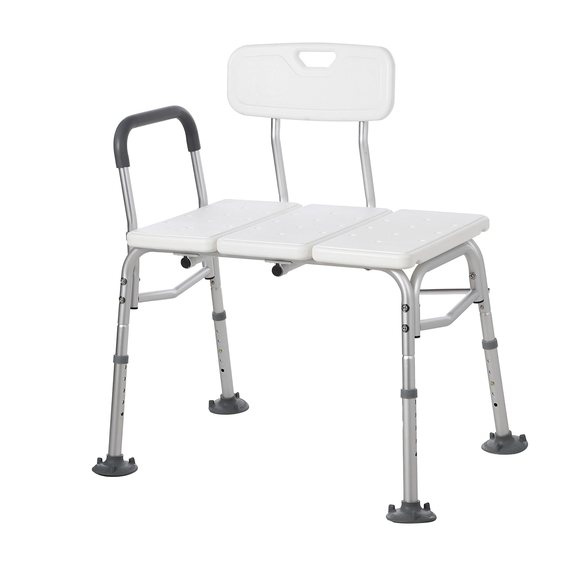 Dual Step Stool with 2 Handles, Height Adjustable Bed Steps, Non-Slip Platform & Rubber Feet - Image 9
