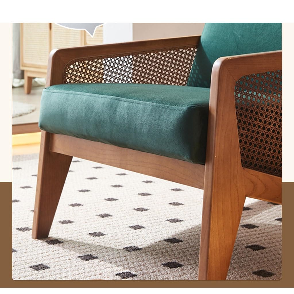 Kleine Couch, nordischer Rattan-Sessel, Retro-B&B-Hotel, Wohnzimmer, Einzelstuhl, Schlafzimmer, Balkon, Sessel, kleine Sofas für kleine Räume (A)