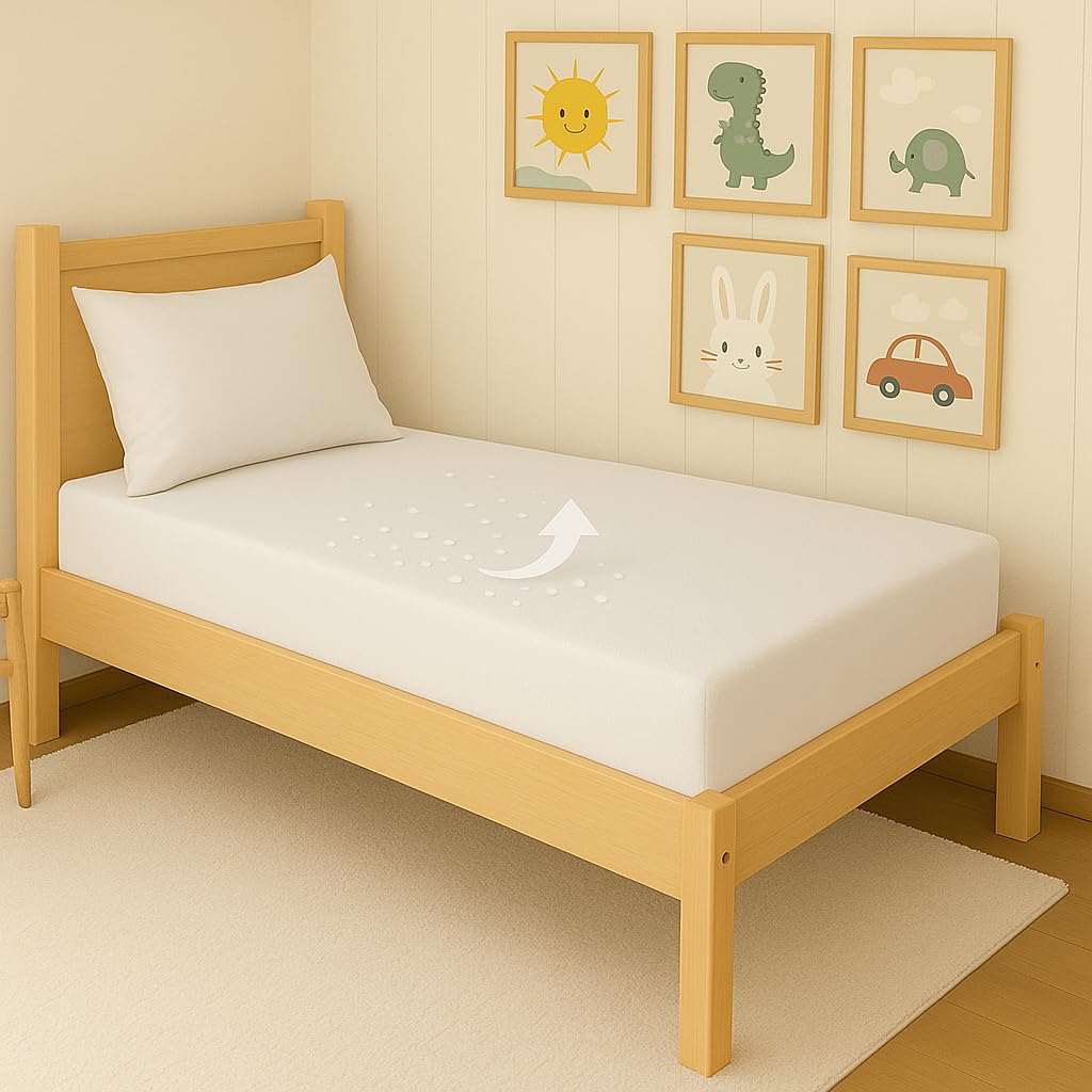 Fully Fitted Single, Waterproof Mattress Protector, White