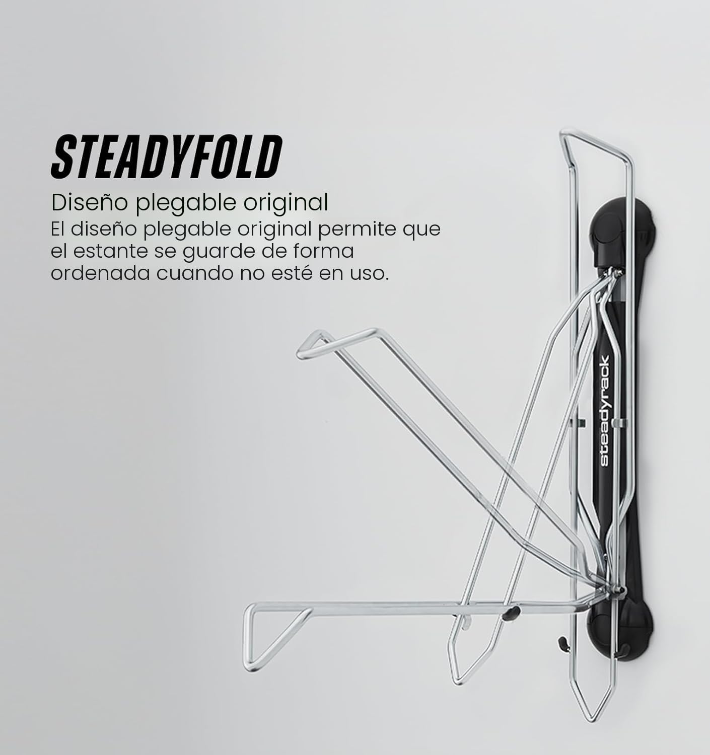 Steadyrack Soporte de Bicicletas – Classic Soporte de Bicicletas – Colgador de Bicicleta Pared como Solución de Almacenamiento para el Hogar, Garaje o Aparcamiento de Bicicletas