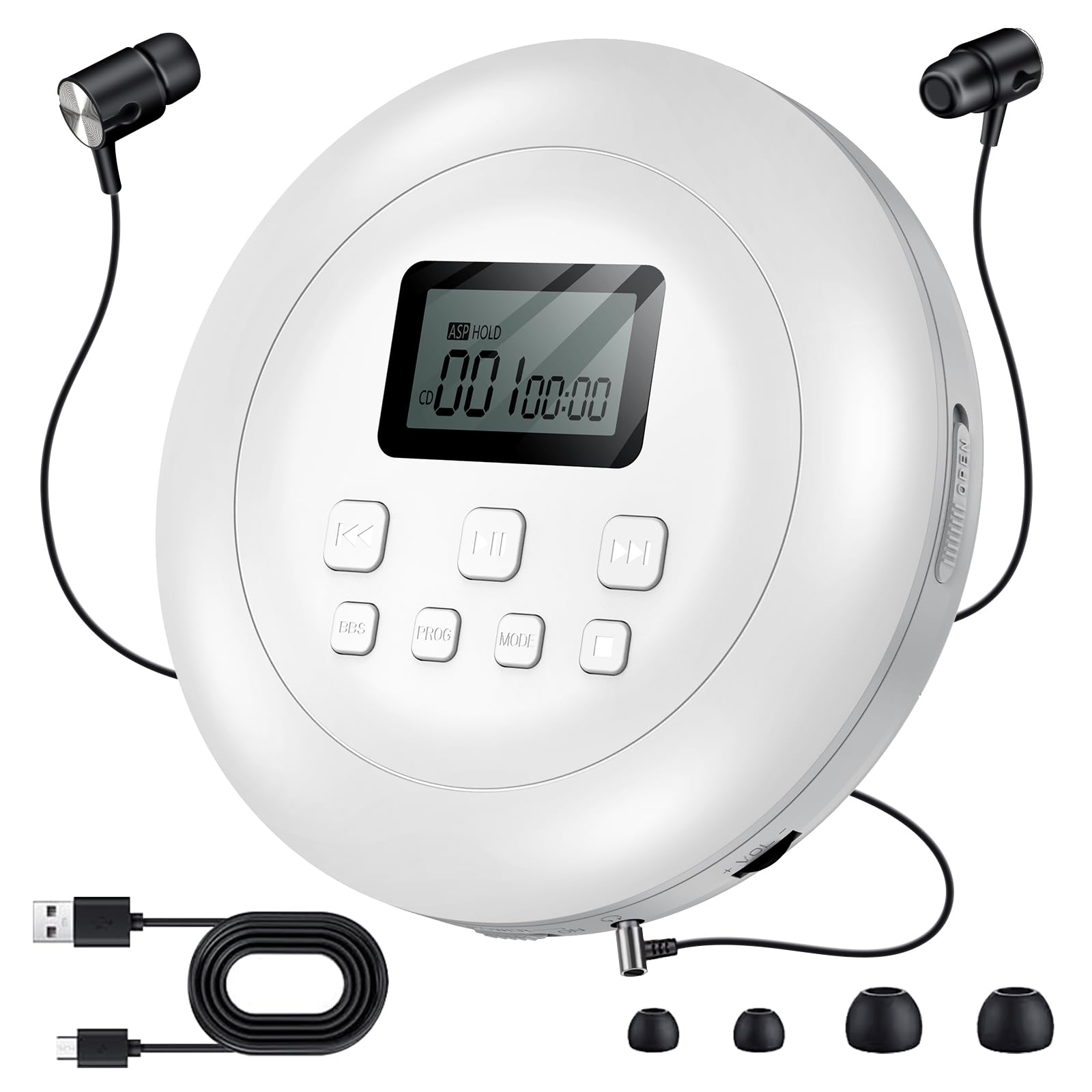 Amazon.co.jp: Gueray ポータブル CDプレーヤー 小型 音飛び防止